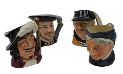 Lot 753 - Various Royal Doulton character jugs, large,...