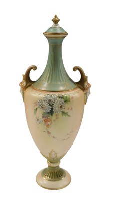 Lot 105 - A late 19thC Royal Worcester blush ivory...