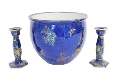 Lot 620 - A Carltonware Bleu Royale jardiniere, of...