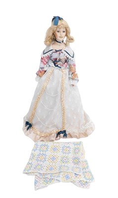 Lot 621 - A modern bisque doll, formed as a lady with...