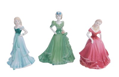 Lot 626 - Three Coalport ladies, to include Debutantes...