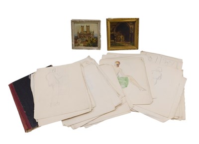 Lot 763 - An early 20thC book, with various drawings of...