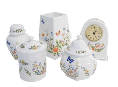 Lot 632 - Various Aynsley Cottage Garden vases, mantel...