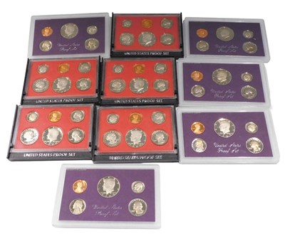 Lot 118 - Various coins, United States proof sets 1980...
