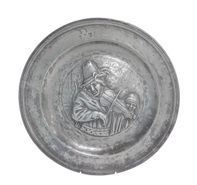 Lot 597 - A late 18th/early 19thC Continental pewter...