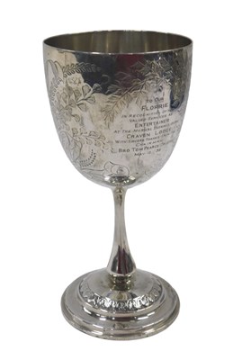 Lot 876 - A Victorian silver goblet, with egg shaped...