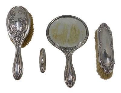 Lot 882 - A late Edward VII and other silver matched...