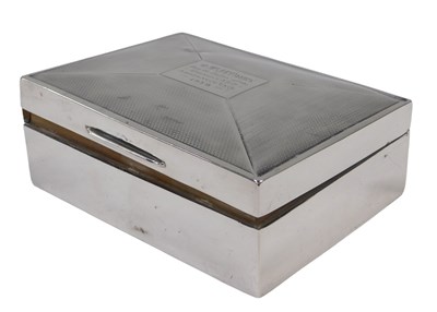 Lot 887 - A George V silver cigarette case, of...