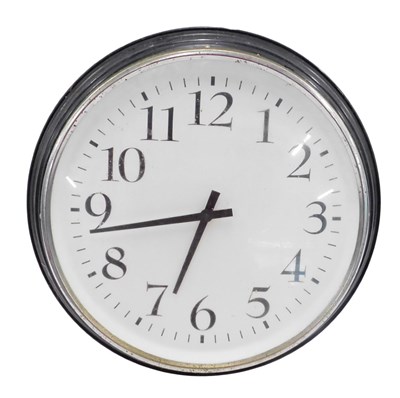 Lot 901 - An Ikea wall clock, with Arabic dial, battery...