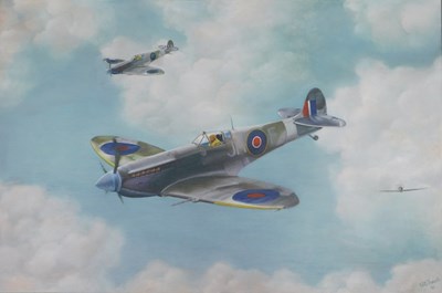 Lot 930 - WB French (20thC). Supermarine Spitfire Mk....