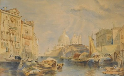 Lot 977 - 19thC School. Venetian canal scene,...