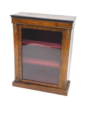 Lot 1003 - A 19thC walnut inlaid and ebonised pier...
