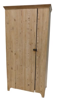 Lot 1006 - A 20thC pine cupboard or hall wardrobe, of...