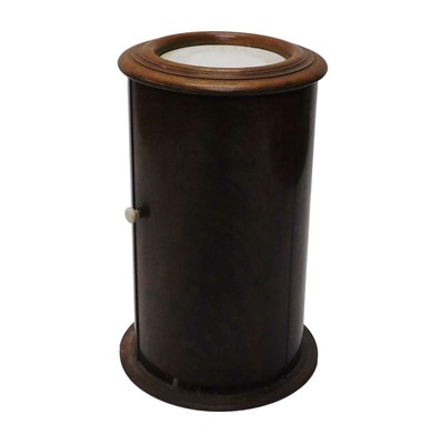 Lot 1019 - An Edwardian mahogany cylindrical pot cupboard,...