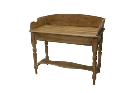 Lot 1025 - A late 19thC pine wash stand, with three part...