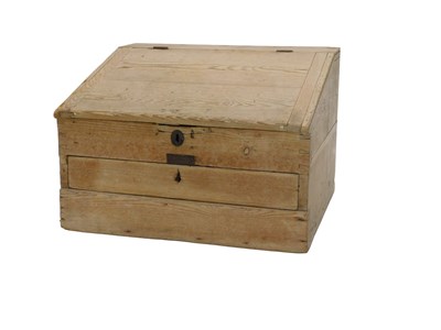 Lot 1030 - An early 20thC pine clerk's desk, of...