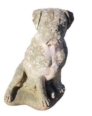 Lot 995 - A stone garden statue formed as a standing...