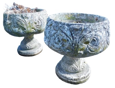 Lot 997 - A pair of reconstituted concrete garden...