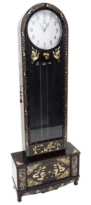 Lot 1051 - A 20thC Mothe longcase clock, the arched case...