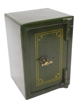 Lot 1078 - An early 20thC cast iron freestanding safe, of...