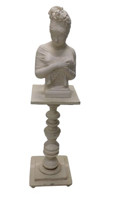 Lot 1081 - A 20thC plaster classical statue bust of...