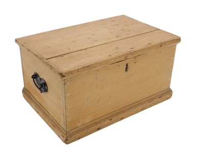 Lot 1091 - A 19thC pine blanket box, of small proportion,...
