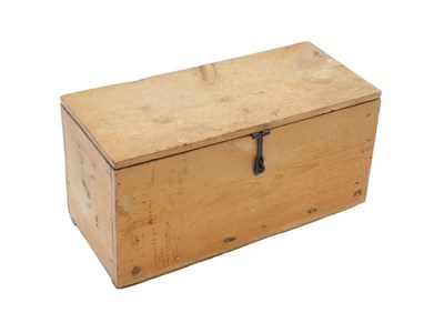 Lot 1099 - An early 20thC pine sewing box, of rectangular...