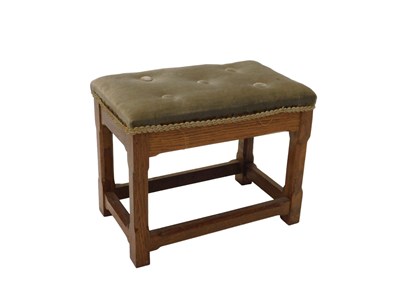 Lot 1103 - A 20thC oak Arts and Crafts stool, of small...