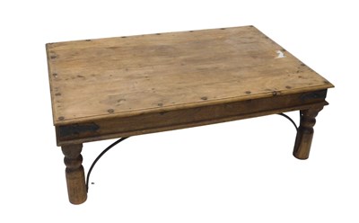 Lot 1112 - A Jig style coffee table, of rectangular form,...