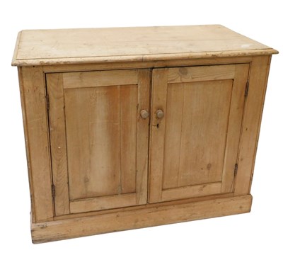 Lot 1115 - A late 19thC pine freestanding cupboard, of...