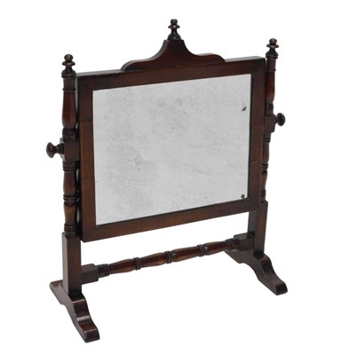 Lot 1119 - A late 19thC mahogany framed table mirror, of...
