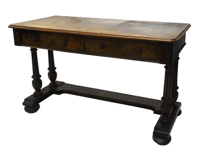 Lot 1129 - A 19thC walnut side table, the moulded oblong...