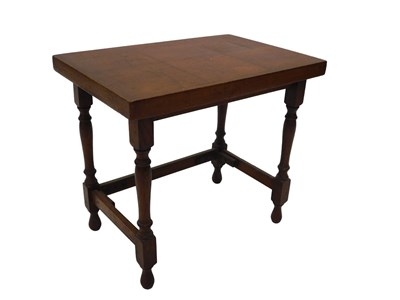 Lot 1076 - An early 20thC oak side table, the rectangular...